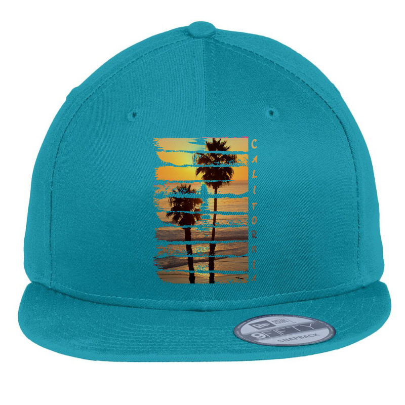 California Beach Paradise T  Shirtcalifornia Beach Vibes Summer Idea T Flat Bill Snapback Cap by delmer | Artistshot