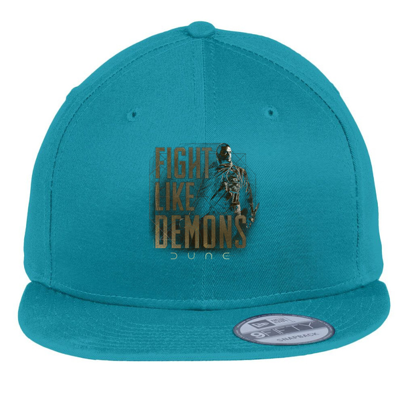 Dune Fight Like Demons Flat Bill Snapback Cap by herbertmccloud | Artistshot