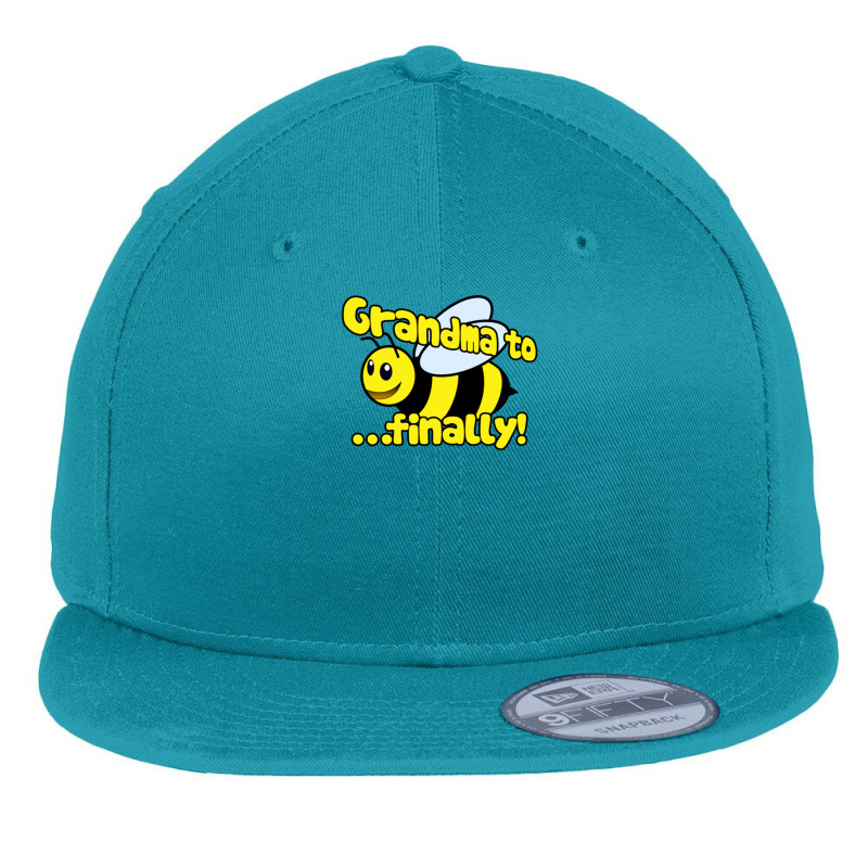 Grandma To Be Finally Flat Bill Snapback Cap by namasari | Artistshot