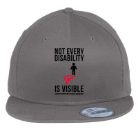 Not Every Disability Is Visible T Shirt Flat Bill Snapback Cap | Artistshot