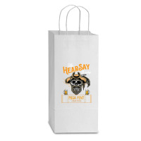 Hearsay Mega Pint Brewing Objection   Mega Pint T Shirt Double Wine Paper Bag - 6 1/2 X 3 1/2 X 12 3/8 | Artistshot