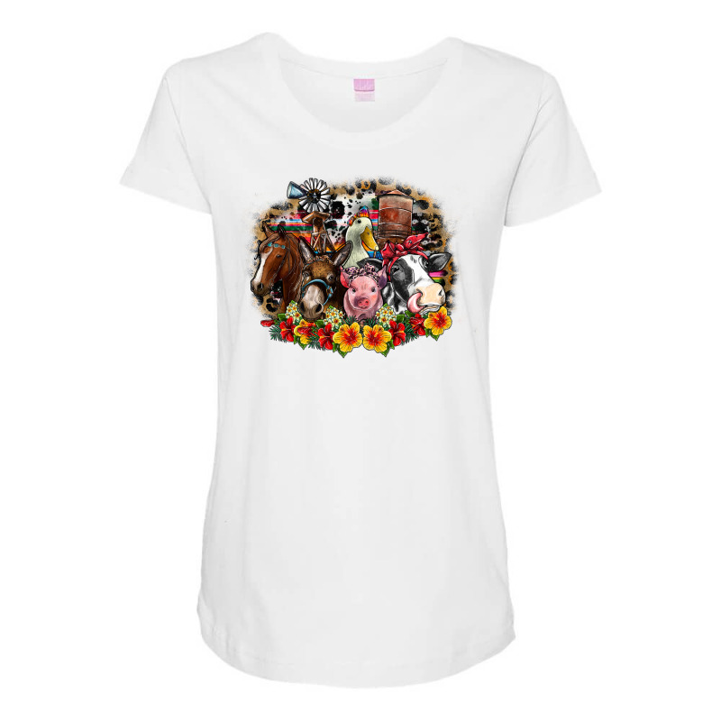 Animal Farm Maternity Scoop Neck T-shirt by SublimationCraftShop | Artistshot