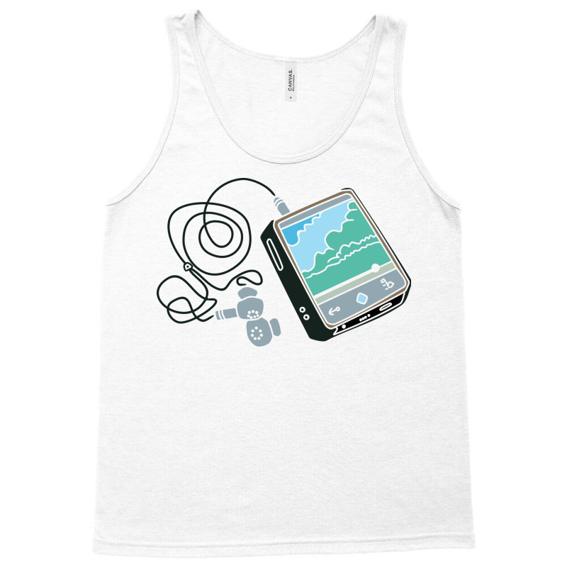 Colorful Illustration Of A Small Music Player Tank Top by selos47 | Artistshot