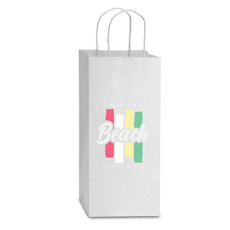 California Beach T  Shirt California Double Wine Paper Bag - 6 1/2 X 3 1/2 X 12 3/8 | Artistshot