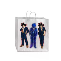 Goku In Suit And Goku Cosmic Jumbo Paper Bag - 18 X 7 X 18 3/4 | Artistshot