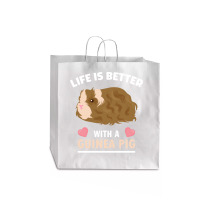 Life T  Shirt Life Is Better With A Guinean Pig T  Shirt Jumbo Paper Bag - 18 X 7 X 18 3/4 | Artistshot