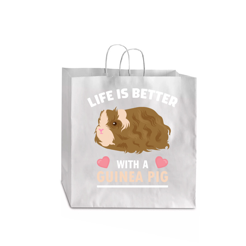 Life T  Shirt Life Is Better With A Guinean Pig T  Shirt Jumbo Paper Bag - 18 X 7 X 18 3/4 | Artistshot