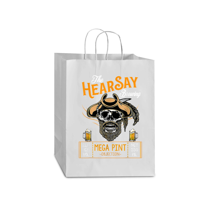 Hearsay Mega Pint Brewing Objection   Mega Pint T Shirt Mart Paper Bag -13 X 7 X 17 | Artistshot