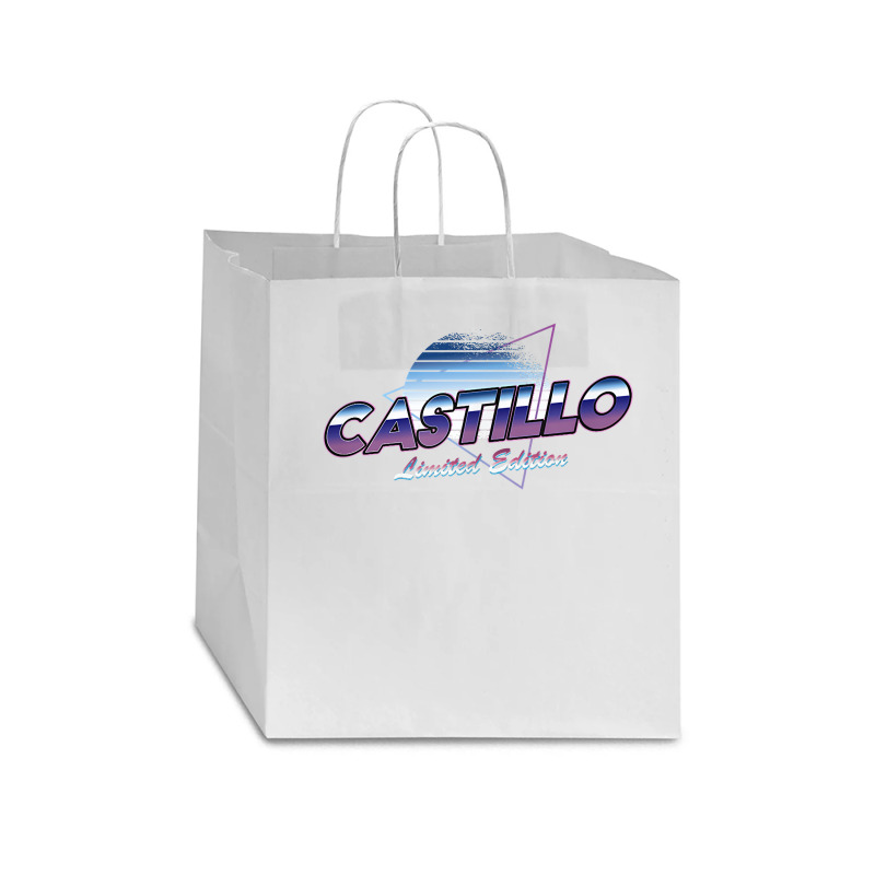 Castillo Name Shirt Aesthetic Vaporwave 80s 90s Surname T Shirt Star Paper Bag - 13 X 7 X 13 | Artistshot