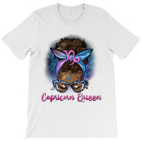 Afro Messy Bun Capricorn Queen T-shirt | Artistshot