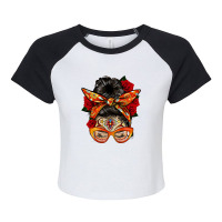 Latina Messy Bun Raglan Crop Top | Artistshot