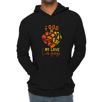 Cook Chef Foodie Retro Food Is My Love Language Lightweight Hoodie | Artistshot