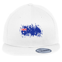 Australia Ink Flag Vectors Flat Bill Snapback Cap | Artistshot