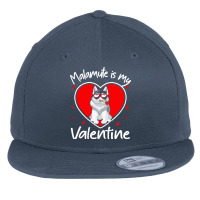 Alaskan Malamute Is My Valentine T  Shirt Alaskan Malamute Is My Valen Flat Bill Snapback Cap | Artistshot