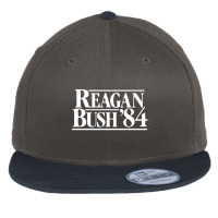 Reagan Bush '84 Flat Bill Snapback Cap | Artistshot