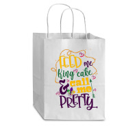 Feed Me King Cake And Call Me Pretty Cub Paper Bag - 8 X 4 1/2 X 10 1/4 | Artistshot