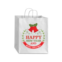 Happy New Year And Merry Christmas - Jingle Bells Debie Paper Bag - 10 X 5 X 13 | Artistshot