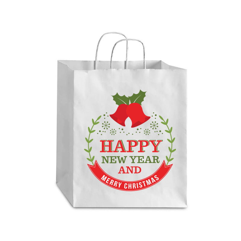 Happy New Year And Merry Christmas - Jingle Bells Debie Paper Bag - 10 X 5 X 13 | Artistshot