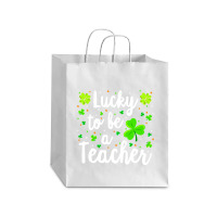 St Patricks Day Teacher  Lucky To Be A Teacher Debie Paper Bag - 10 X 5 X 13 | Artistshot