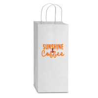 Sunshine And Coffee T  Shirt Sunshine And Coffee T  Shirt Double Wine Paper Bag - 6 1/2 X 3 1/2 X 12 3/8 | Artistshot