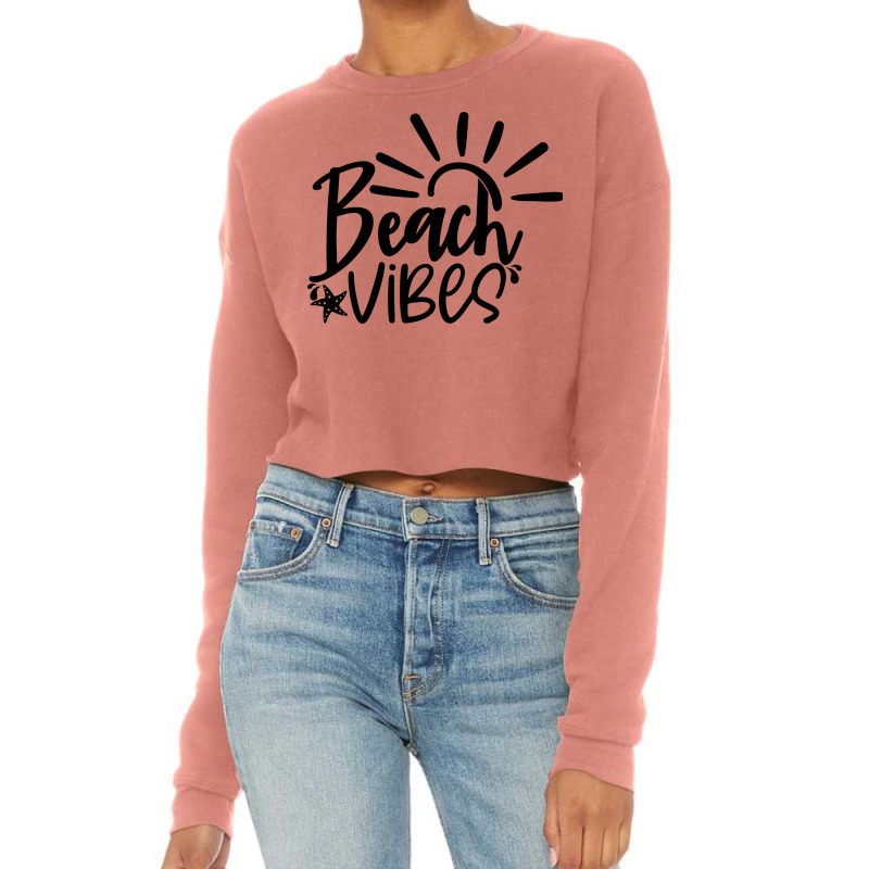 Beach Vibes Cropped Sweater by Purpleblobart | Artistshot