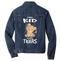 Tiger T  Shirt This Kid Loves Tigers I Toddler I Baby Men Denim Jacket | Artistshot