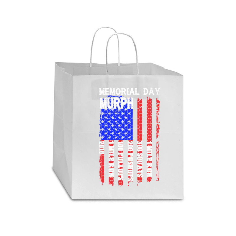 Memorial Day Murph Patriotic Flag 2019 Wod Challenge Star Paper Bag - 13 X 7 X 13 | Artistshot