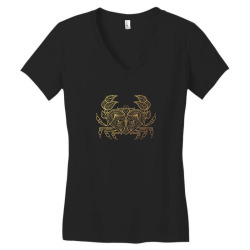gold cancer, animal, animals, sea Women's V-Neck T-Shirt | Artistshot