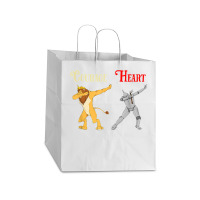 Cowardly Lion Courage Tin Man Heart Shirt Wizard Of Oz Tee Take Out Paper Bag - 14 X 10 X 15 1/2 | Artistshot