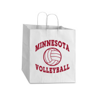 Minnesota Volleyball Classic Pullover Hoodie Take Out Paper Bag - 14 X 10 X 15 1/2 | Artistshot