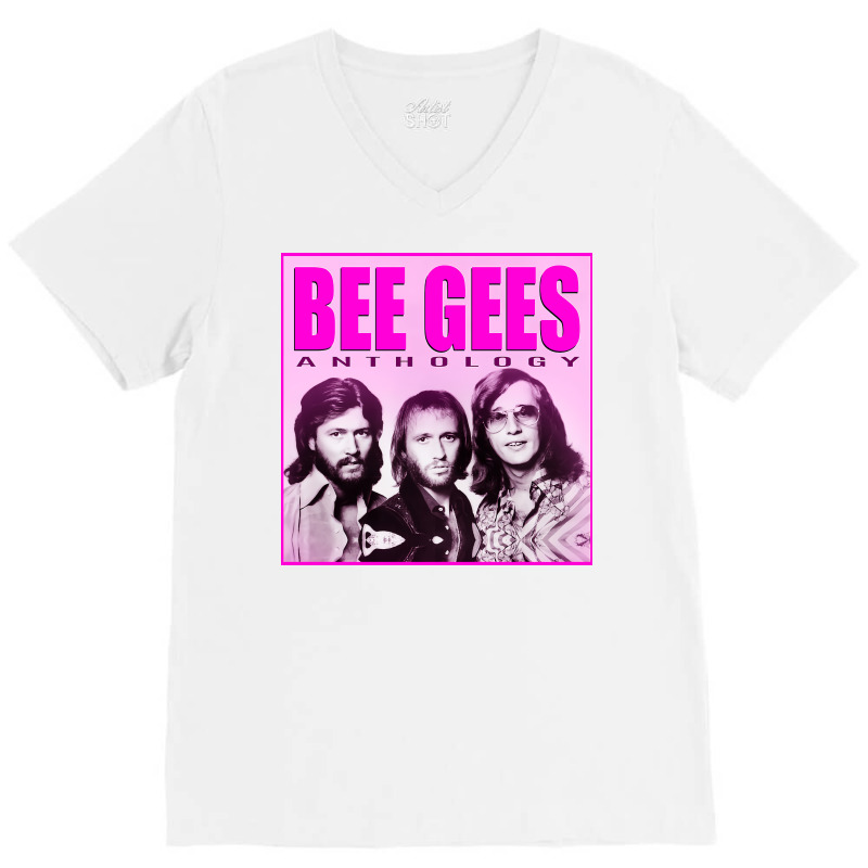 Bee Gees - Anthology V-Neck Tee by kangenband43 | Artistshot