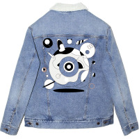 Mystic Geometry: A Dance Of Shapes And Shadows Unisex Sherpa-lined Denim Jacket | Artistshot