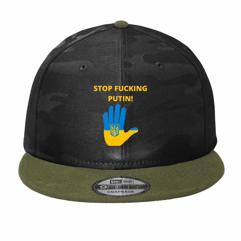 Stop F#cking Putin! Camo Snapback by wolfieDesign | Artistshot