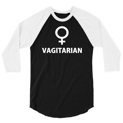 Vagitarian Sex Hetero Bucks Night Vegetarian Male Female Costume 3/4 Sleeve Shirt Designed By Funtee