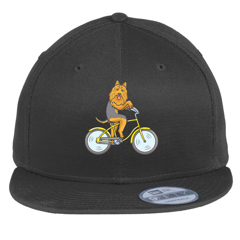 Australian Terrier T  Shirt Australian Terrier Dog With Bike T  Shirt Flat Bill Snapback Cap by hintzreanna771 | Artistshot