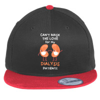 Dialysis Nurse Can't Mask The Love Kidney Nursing Nephrology T Shirt Flat Bill Snapback Cap | Artistshot