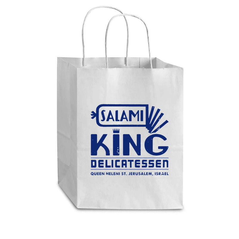 Salami King Jewish Deli T Shirt Jerusalem Israel T Shirt Delicatessen Cub Paper Bag - 8 X 4 1/2 X 10 1/4 | Artistshot