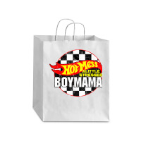 Hot Mess Little Stressed Boy Mama Racing Cars T Shirt Debie Paper Bag - 10 X 5 X 13 | Artistshot