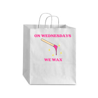 On Wednesdays We Wax Esthetician Aesthetician Skincare T Shirt Debie Paper Bag - 10 X 5 X 13 | Artistshot