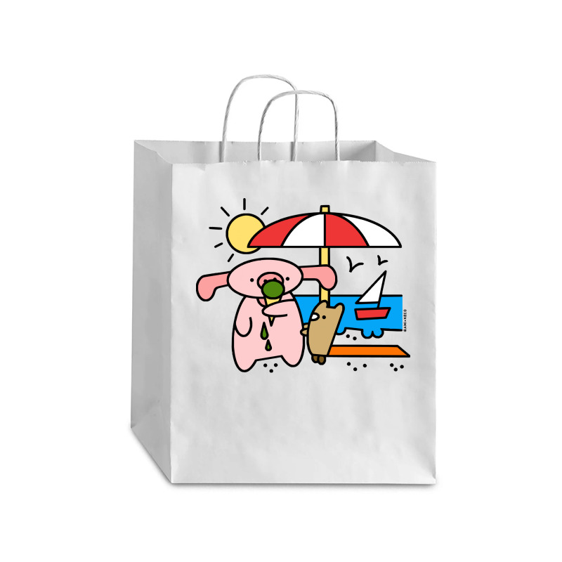 Beach T  Shirt Ami+ Keco T  Shirt Debie Paper Bag - 10 X 5 X 13 | Artistshot