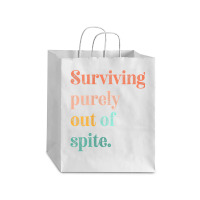 Womens Teens Living Out Of Spite, Surviving Purely Out Of Spite V Neck Debie Paper Bag - 10 X 5 X 13 | Artistshot