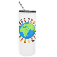 Earth Day Children Around The World Environmentalist T Shirt Skinny Tumbler | Artistshot