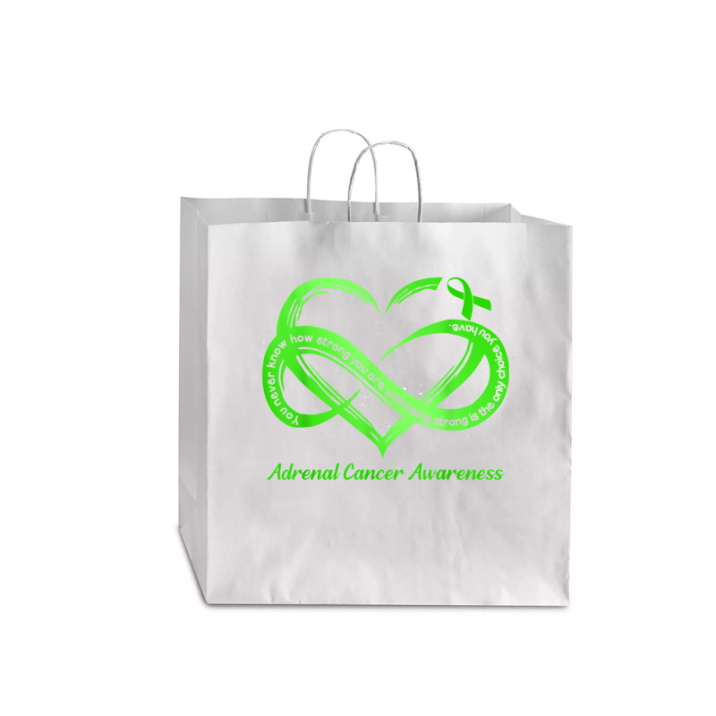 Strong Is The Only Choice Adrenal Cancer Warrior Awareness T Shirt Jumbo Paper Bag - 18 X 7 X 18 3/4 | Artistshot