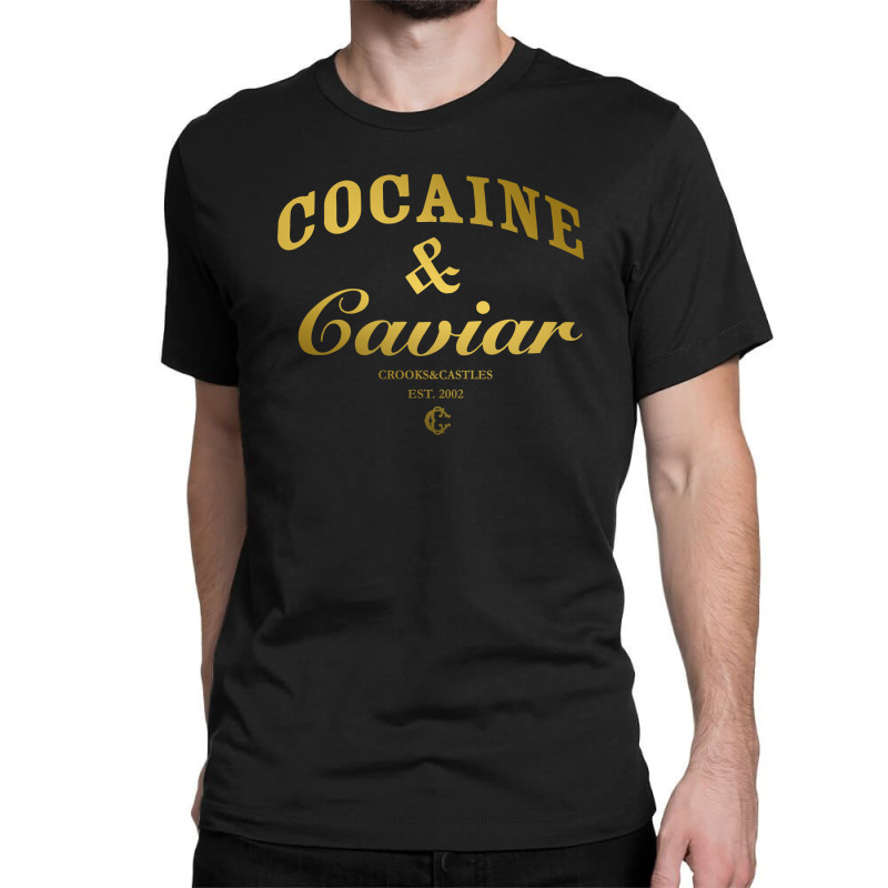 Custom Cocaine & Caviar Gold Classic T-shirt By Beruang Madu -