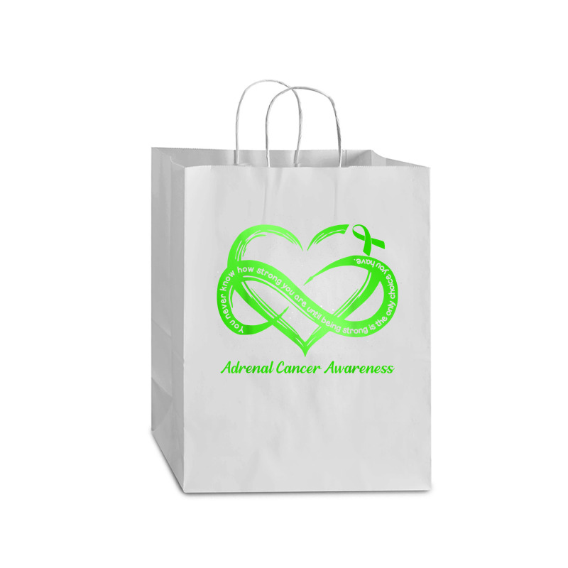 Strong Is The Only Choice Adrenal Cancer Warrior Awareness T Shirt Mart Paper Bag -13 X 7 X 17 | Artistshot