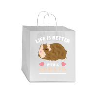 Life T  Shirt Life Is Better With A Guinean Pig T  Shirt Star Paper Bag - 13 X 7 X 13 | Artistshot