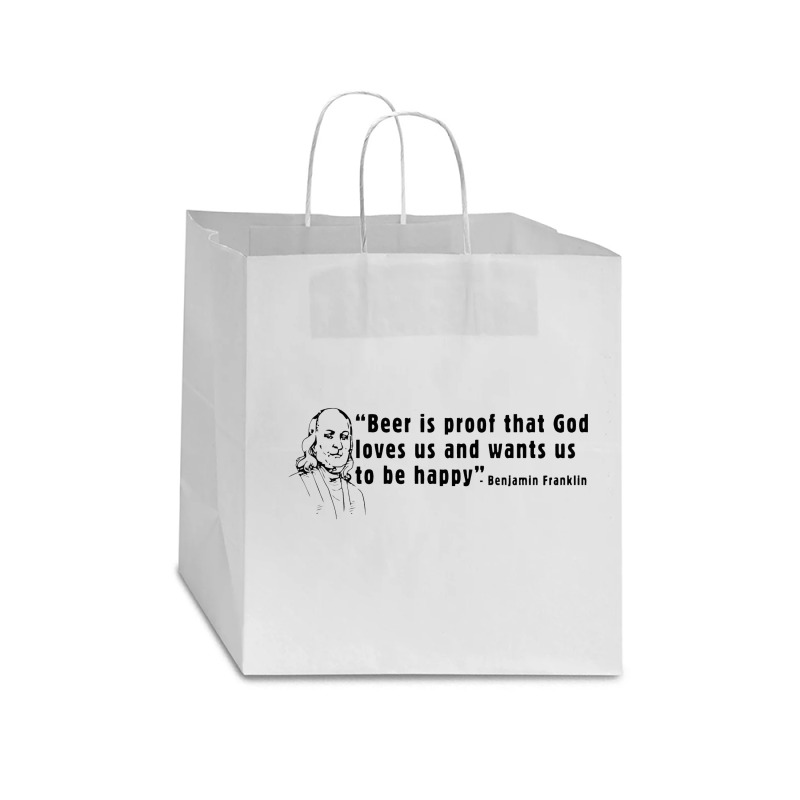 Ben Franklin Star Paper Bag - 13 X 7 X 13 | Artistshot