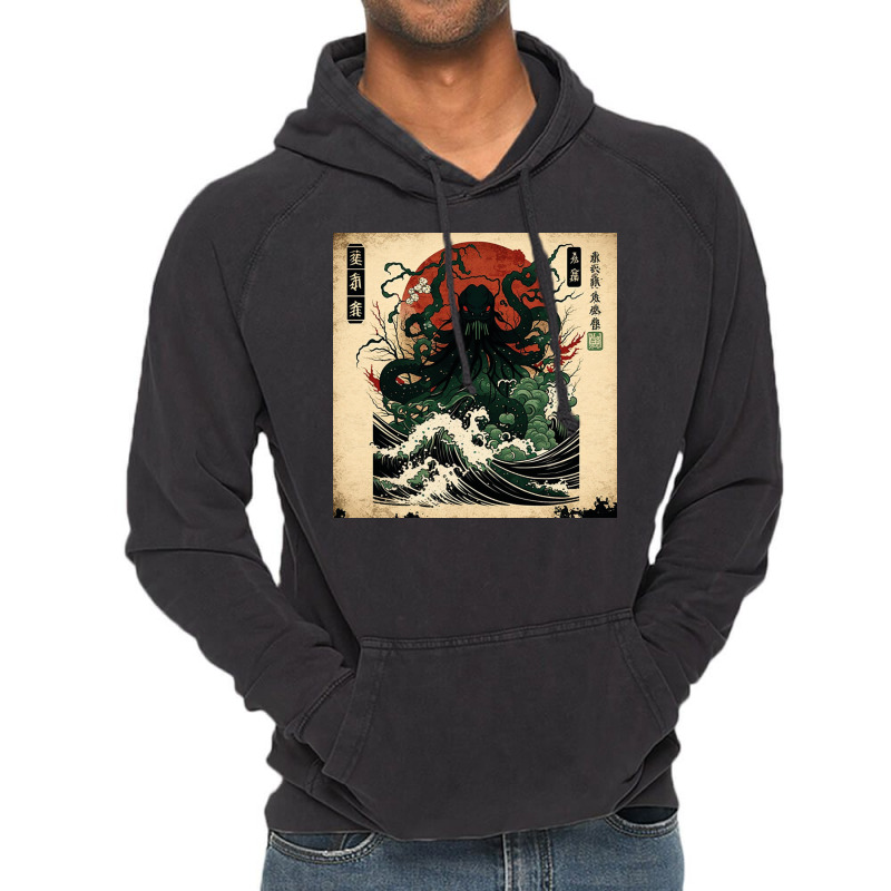 Cthulhu Wave Vintage Hoodie | Artistshot