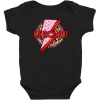 Teacher Lightning Bolt Valentines Day Baby Bodysuit | Artistshot