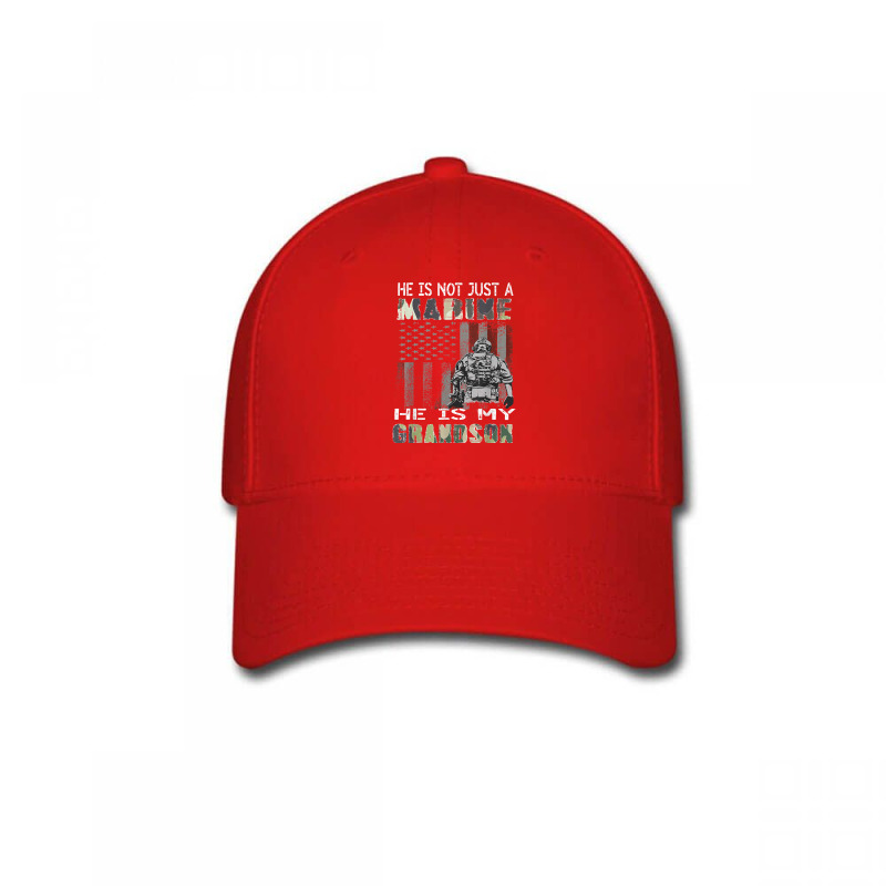 Proud Of My Grandson Is A Marine Shirt Proud Grandma Grandpa T Shirt Baseball Cap | Artistshot